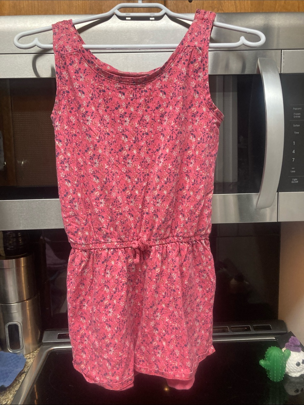 GAP Pink Floral Sleeveless Drawstring Romper